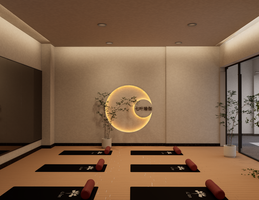 20240919-瑜伽店 门头 + 小门厅和室内   效果图设计-田淏元-全景效果图 